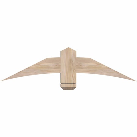 Ekena Millwork Bellingham Smooth Timber Gable Bracket, Douglas Fir, 48"W x 12"H x 3 1/2"D x 5 1/2"F, 6/12 Pitch GBW048X12X0406BEL00SDF